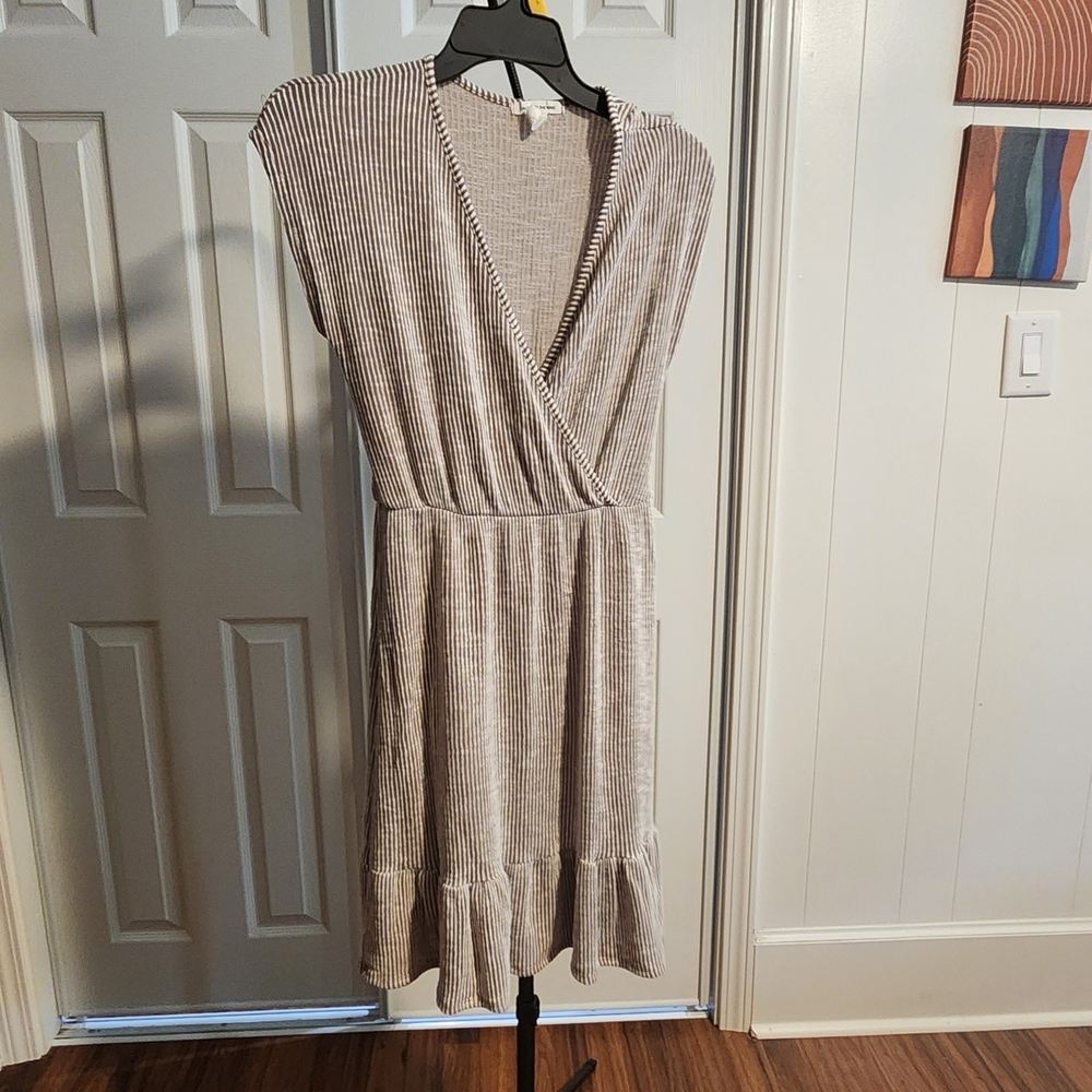 Striped V-Neck Dress